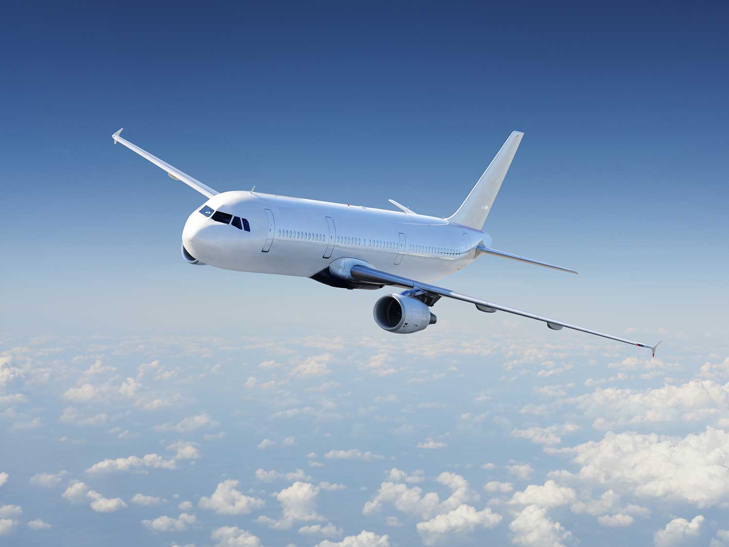 Ein Flugzeug in der Luft